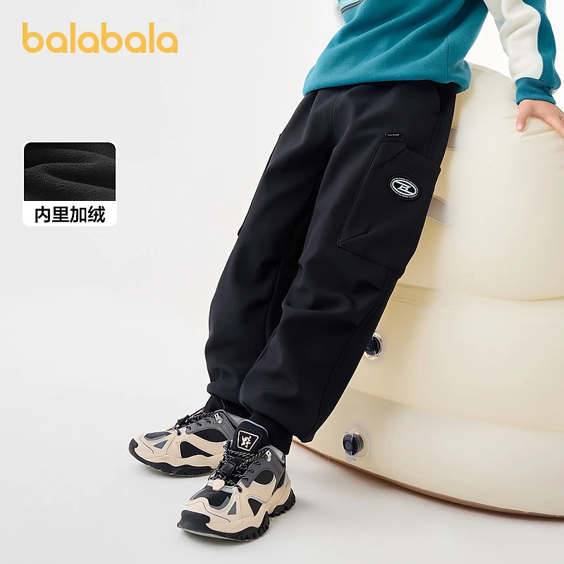 巴拉巴拉童装男童长裤加绒裤子秋冬灯笼型街舞裤潮酷暖