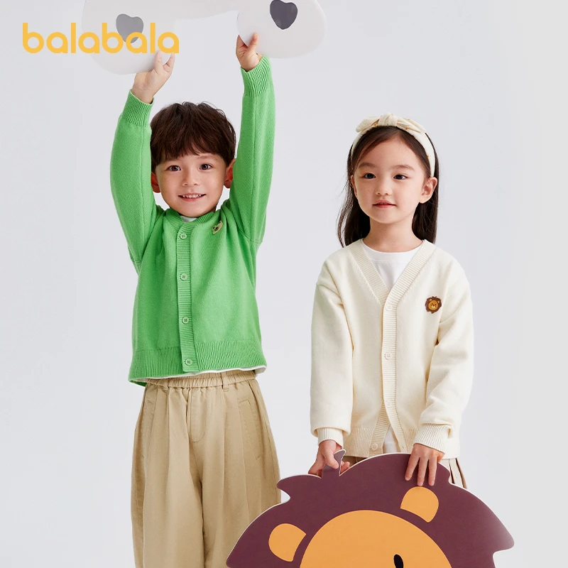 巴拉巴拉男童毛衣开衫春秋新款女童针织衫上衣线衫时尚百搭萌