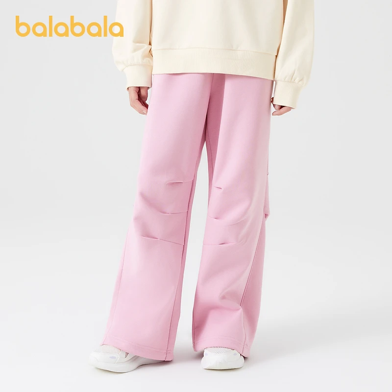 巴拉巴拉儿童直筒裤春秋装童装中大童女童降落伞裤子束脚长裤休闲