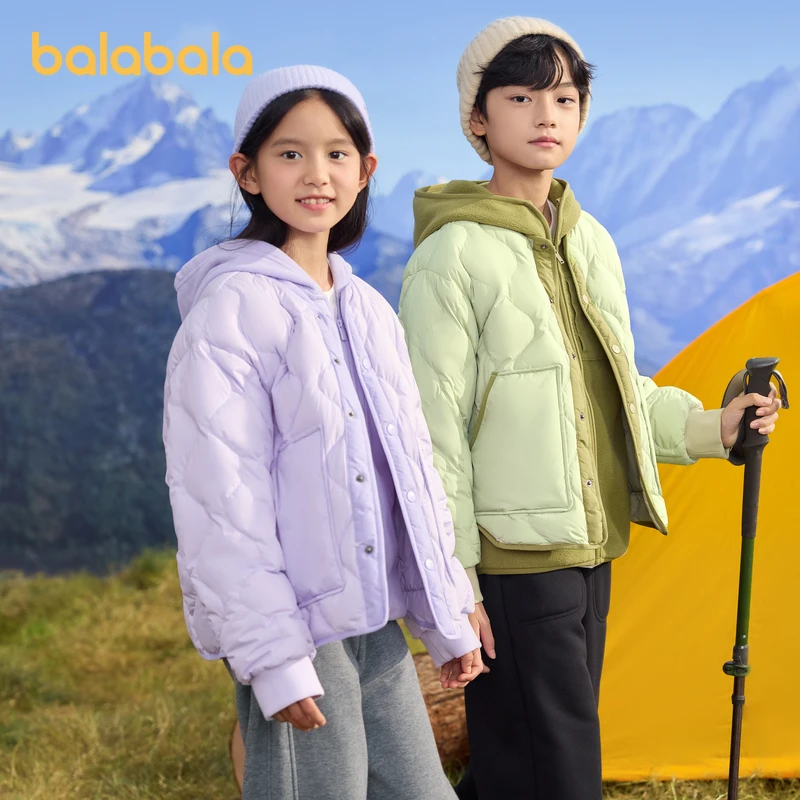 巴拉巴拉童装男童羽绒服新款儿童冬季轻薄女童保暖洋气宝宝外套