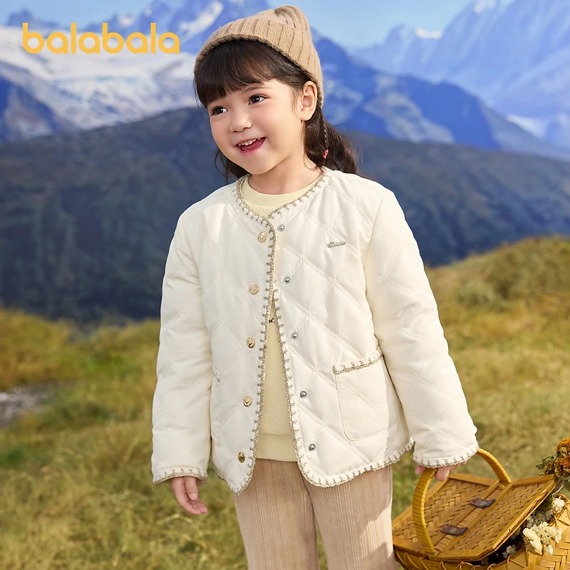 巴拉巴拉童装女童羽绒服薄款冬装新款小香风外套