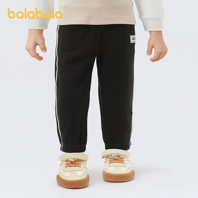 巴拉巴拉男童长裤休闲春季运动裤宽松黑色舒适百搭亲肤休闲时尚潮