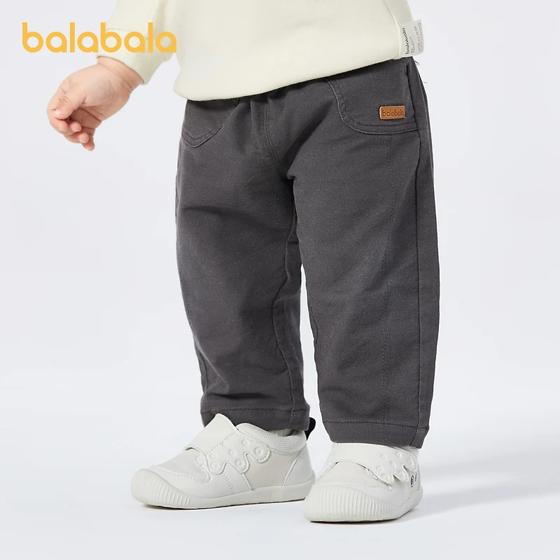 巴拉巴拉宝宝裤子婴儿长裤男童外穿休闲裤秋装时尚潮春秋小童秋冬