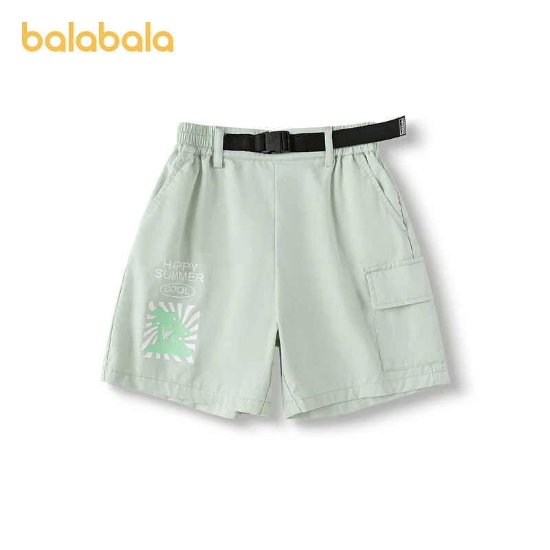 巴拉巴拉童装儿童短裤裤子夏季撞色印花裤子时尚潮流炫酷百搭休闲