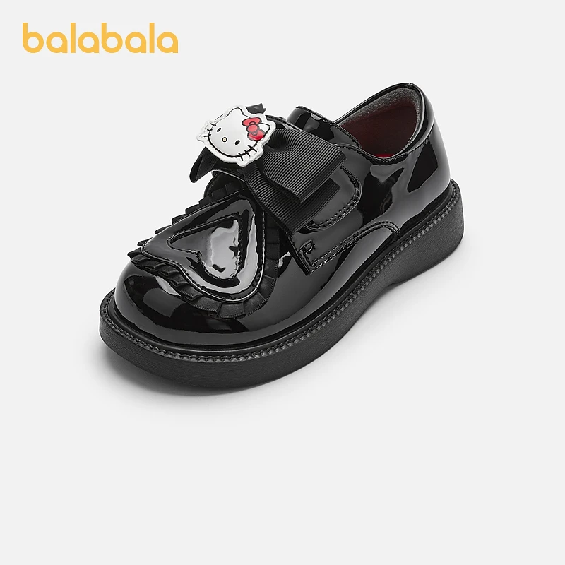 【HelloKittyIP】巴拉巴拉女童公主鞋2025春秋新款小皮鞋英伦风时尚