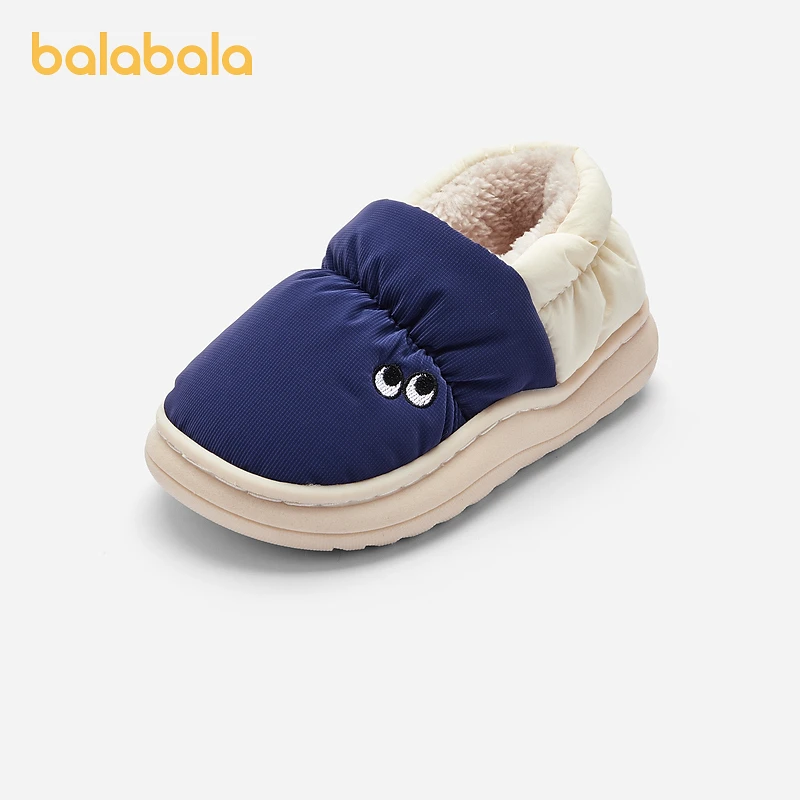 巴拉巴拉儿童棉拖鞋包跟男童女童加绒加厚棉鞋秋冬家居鞋