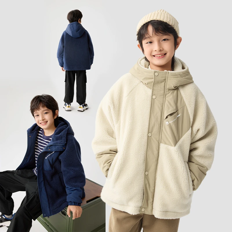 巴拉巴拉童装儿童棉袄男童棉衣冬季外套大童棉服洋气潮加厚摇粒绒