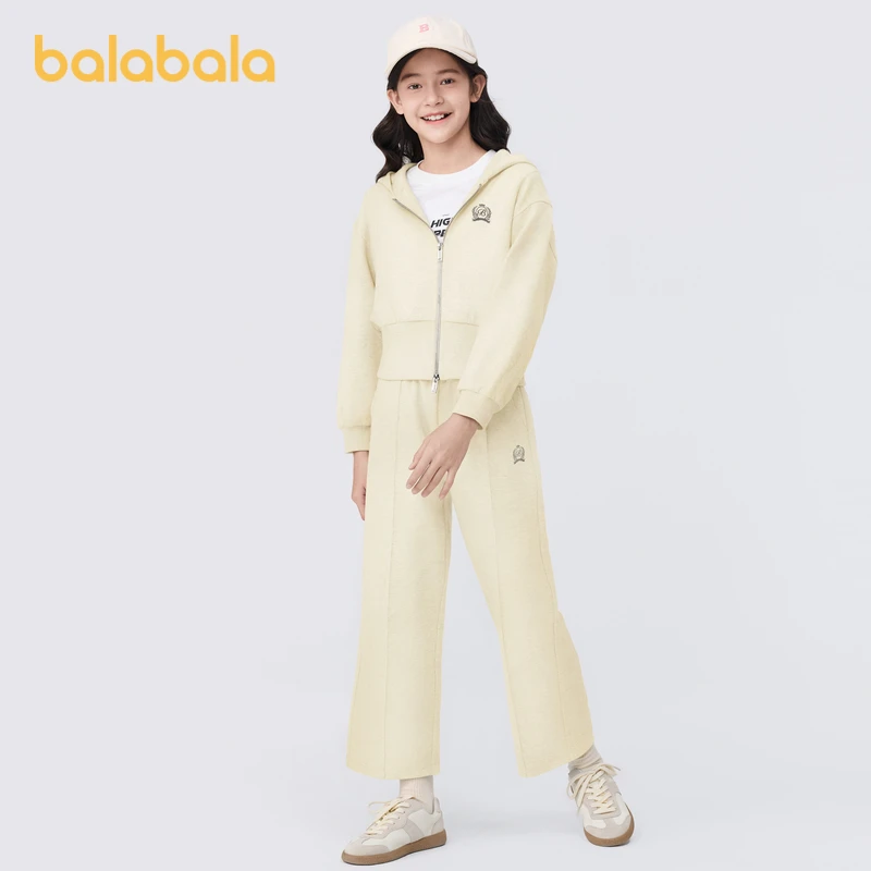 巴拉巴拉儿童运动套装女童秋装中大童两件套外套长裤舒适时尚运动
