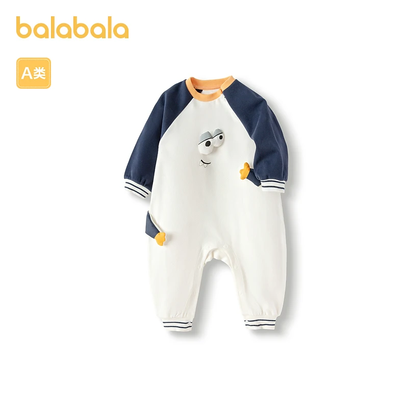 巴拉巴拉婴儿外出抱衣宝宝连体衣可爱萌儿童长袖新生儿