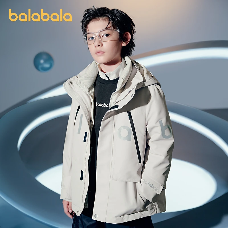 巴拉巴拉男童童装羽绒服冬季保暖外套舒适两件套时尚202422107126