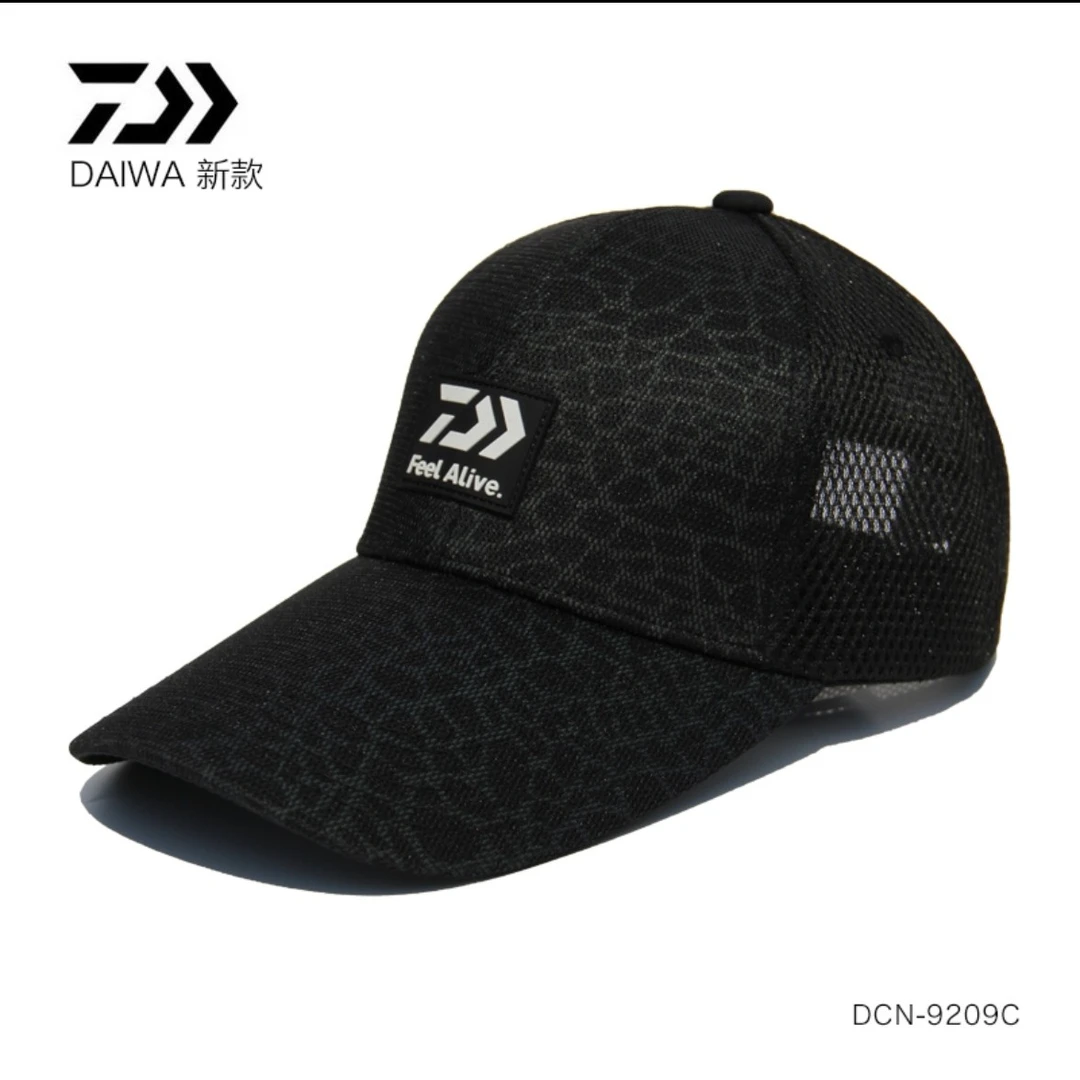 户外钓鱼黑色镭射钓鱼帽 DCN-9209C 半网眼帽时尚透气遮阳帽