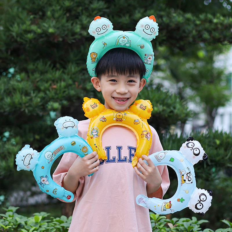 小朋友生日装饰气球卡通气球幼儿园舞蹈道具宝妈哄娃神器头戴发箍