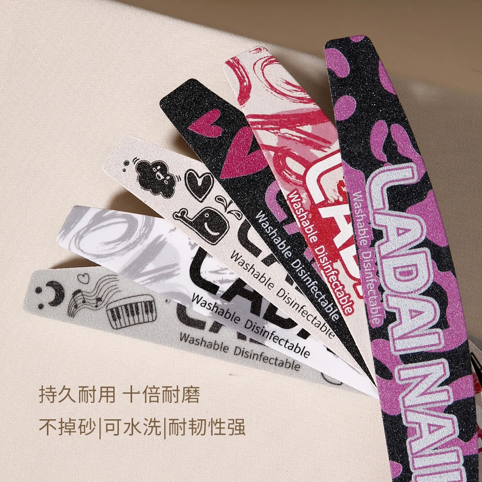 啦黛高定双面搓条 砂面磨指甲砂条 修甲美甲工具打磨海绵厚搓条