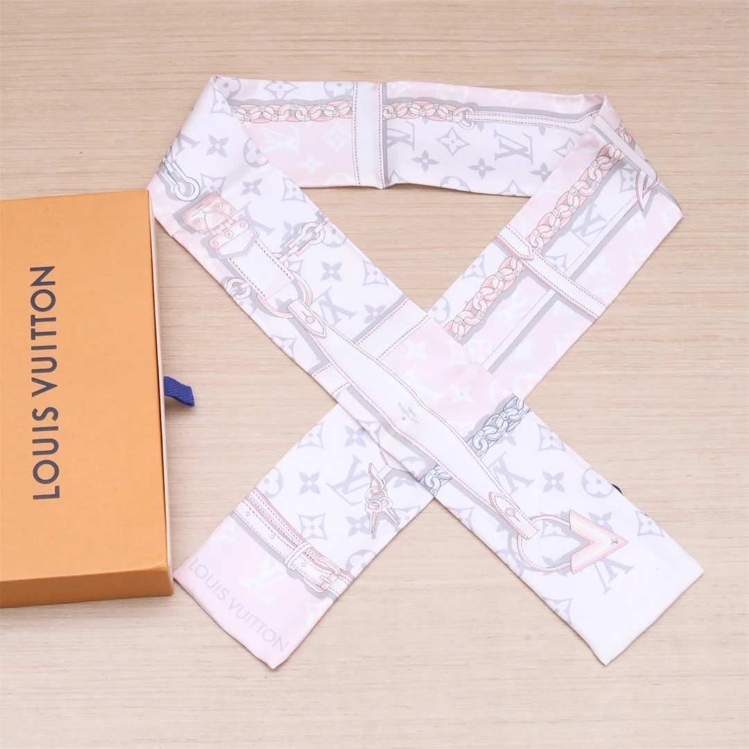 99新 LouisVuitton/路易威登 小花Jerry P234449845 粉色 twilly