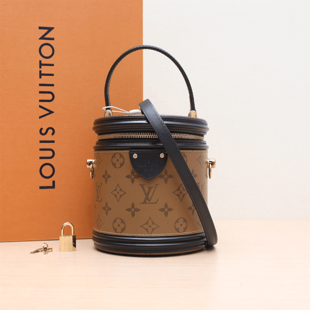 99新 LouisVuitton/路易威登 小花璐璐CANNES 圆桶包 拼色 2018