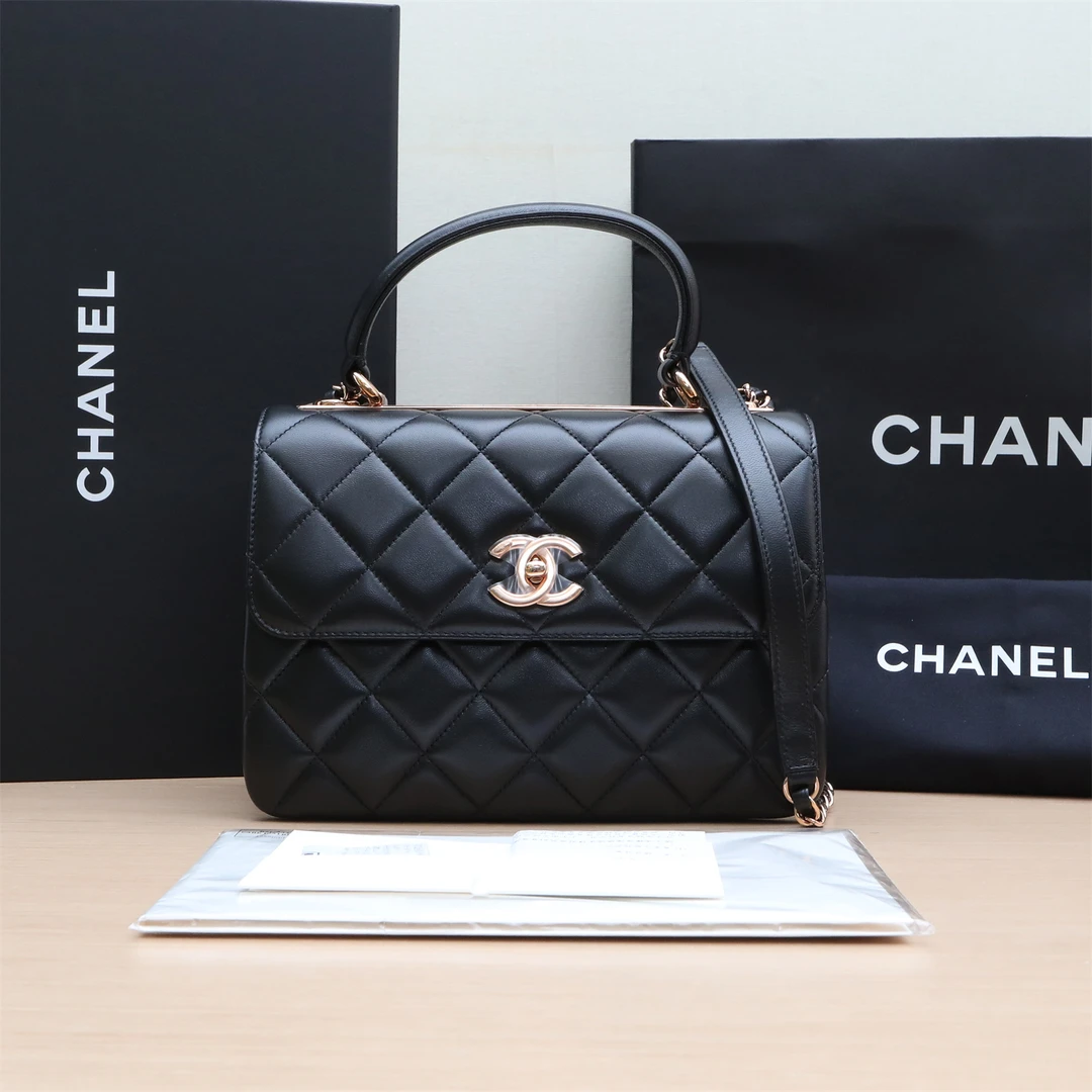 全新未使用 Chanel/香奈儿 小花璐璐TrendyCC 中号芯片 玫瑰金扣