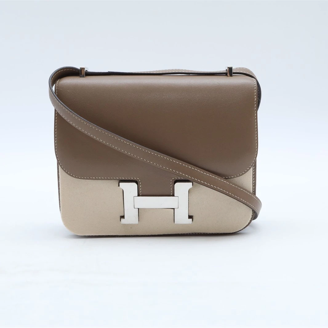 95新 Hermes/爱马仕 拆 全59900 小花Jerry 康康 19 大象灰C刻 包