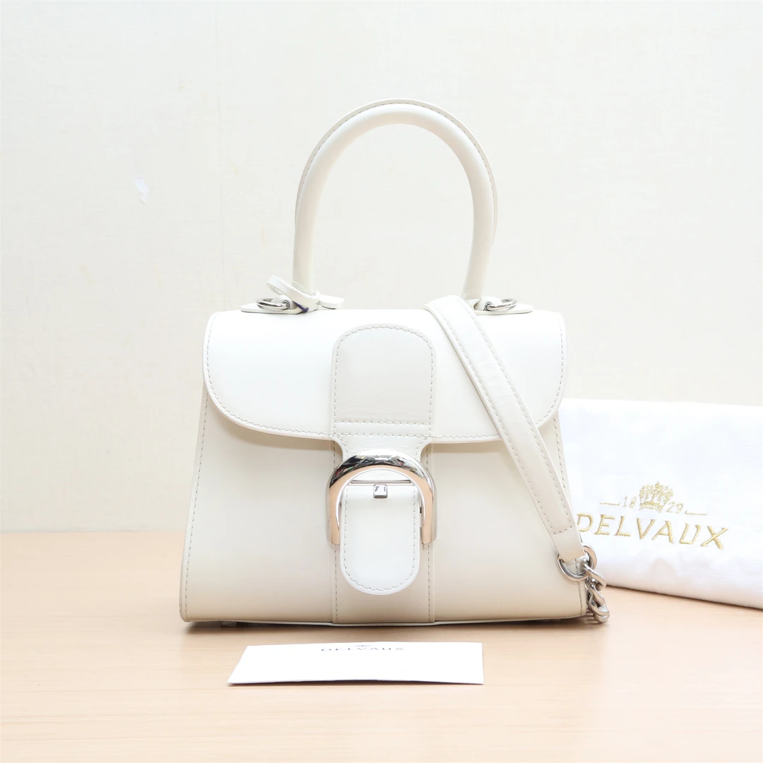 99新  新-100小花瑶瑶 P204297463 BOX皮 手提包 MINI 白色 皮革C