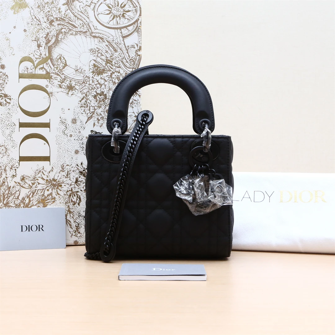 99新 DIOR/迪奥 小花Jerry P234244997 戴妃包 三格 磨砂扣