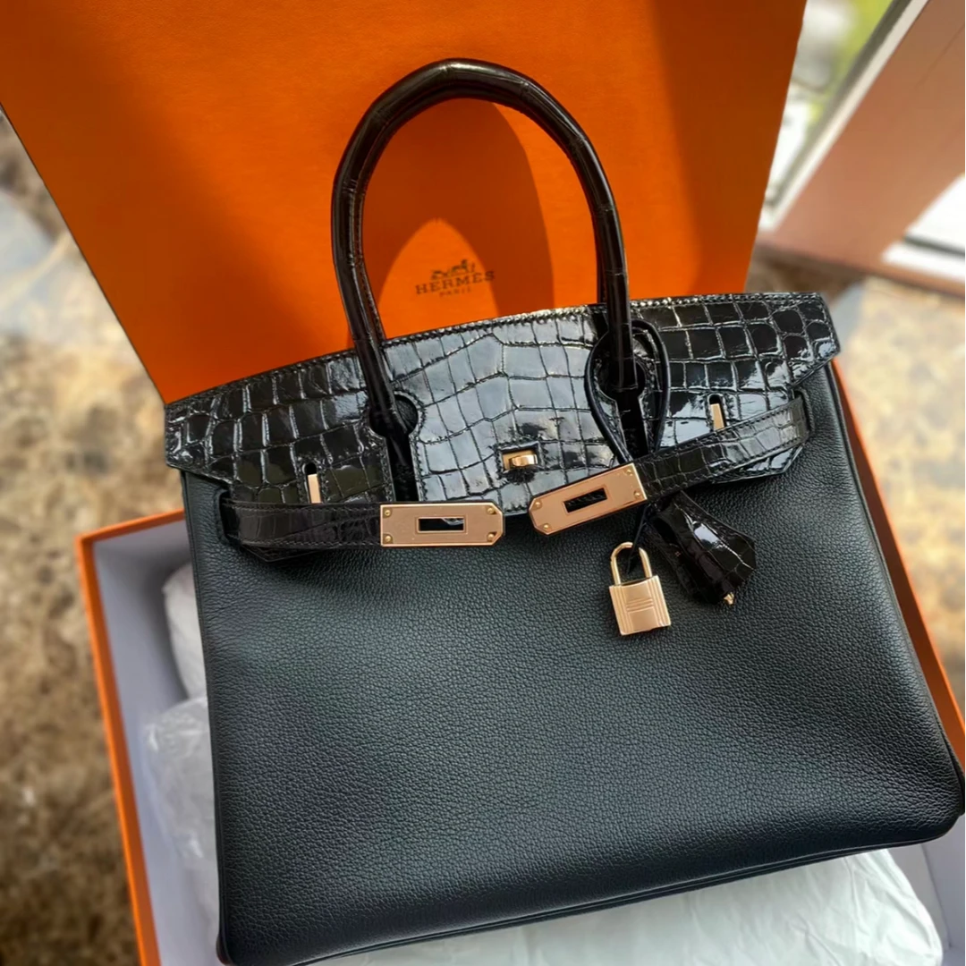 99新 Hermes/爱马仕 小花Jerry P223751892 Birkin 30 C刻 手提包