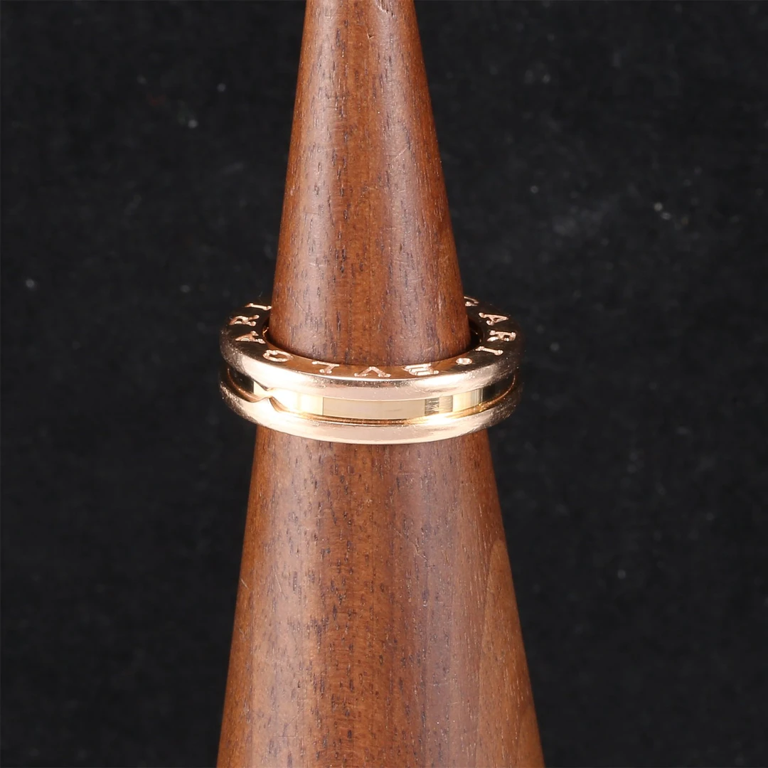 95新 BVLGARI/宝格丽 小花柳P234347165B.ZERO1 弹簧 戒指 18K金