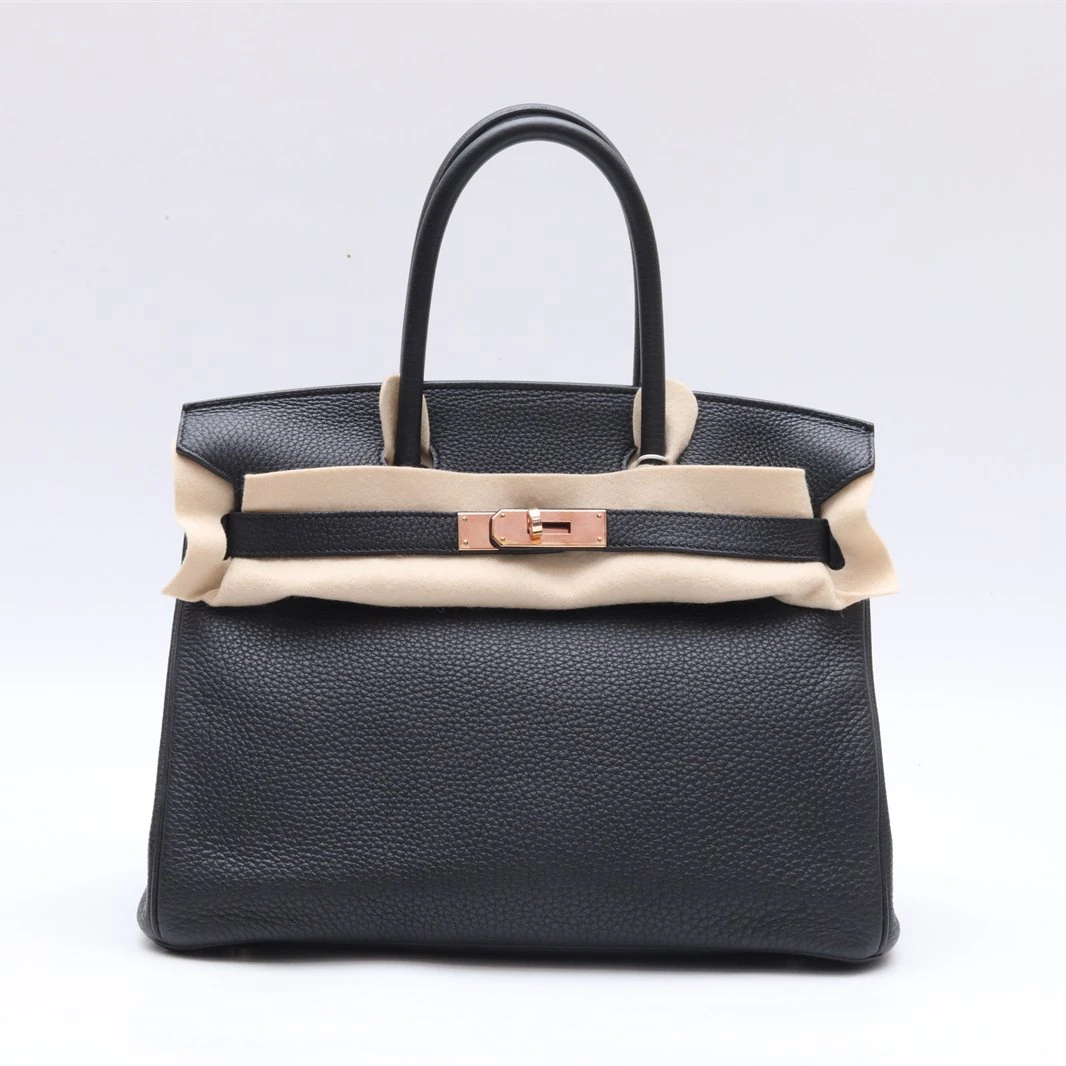 95新 Hermes/爱马仕 小花Jerry P234346858 Birkin 30D刻玫瑰金扣