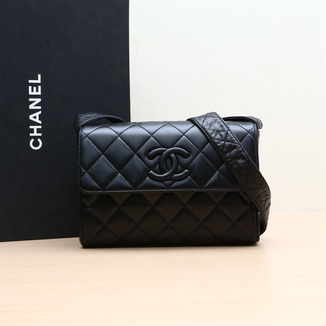 95新 Chanel/香奈儿 小花璐璐P234757390 So Black横版斜挎包 2开