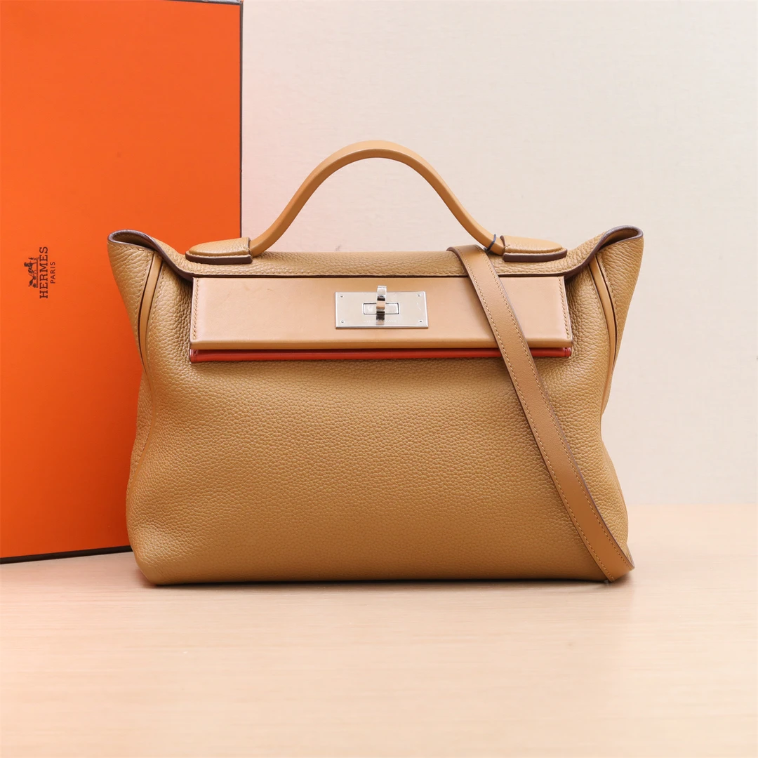 99新 Hermes/爱马仕 小花璐璐P234243675 24/24 29 Y刻 芝麻色
