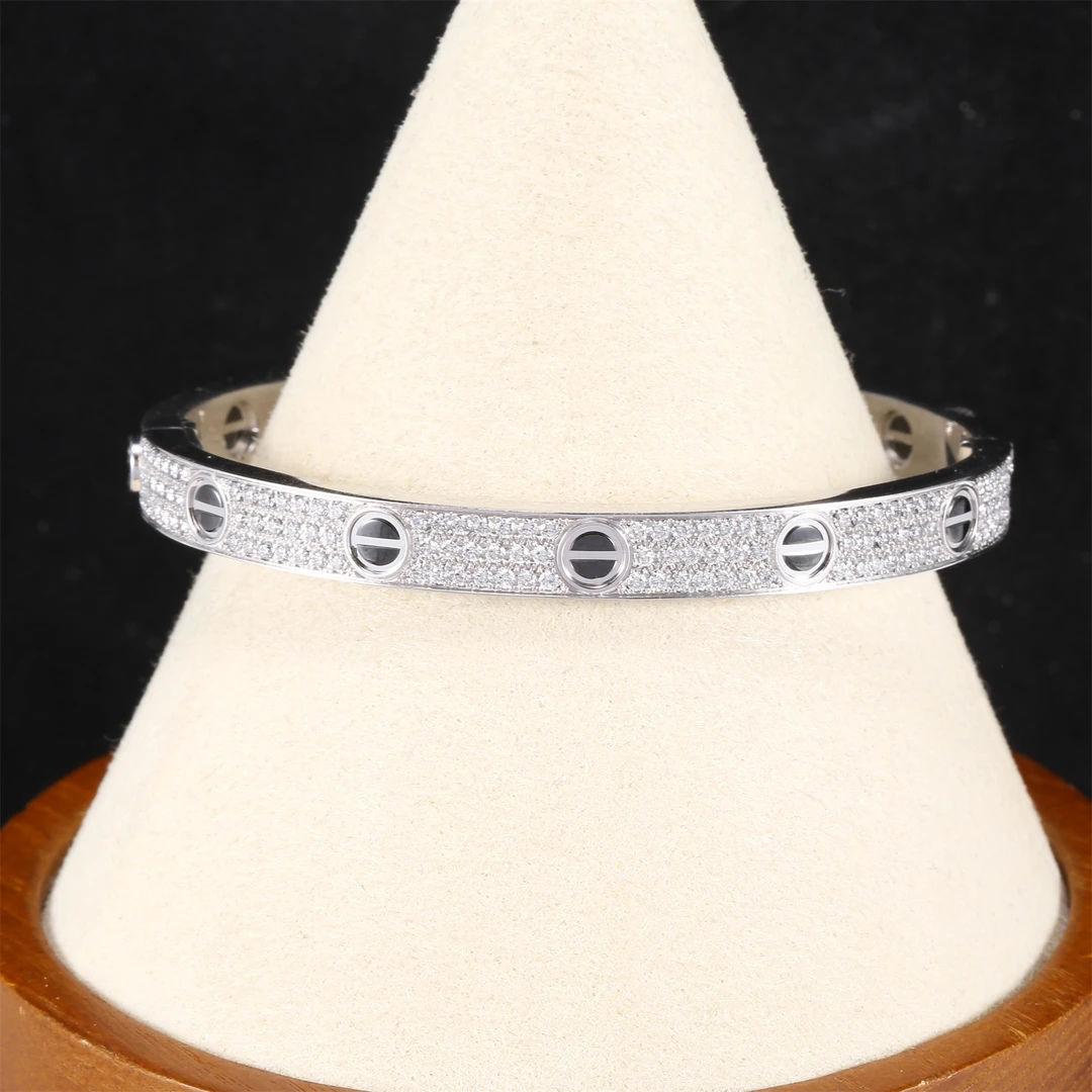 99新 Cartier/卡地亚 小花Jerry P234348176 LOVE 满钻满天星手镯