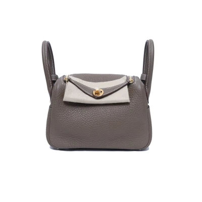 全新未使用 Hermes/爱马仕 活动小花柳 TP028638 斜挎包大象灰W刻