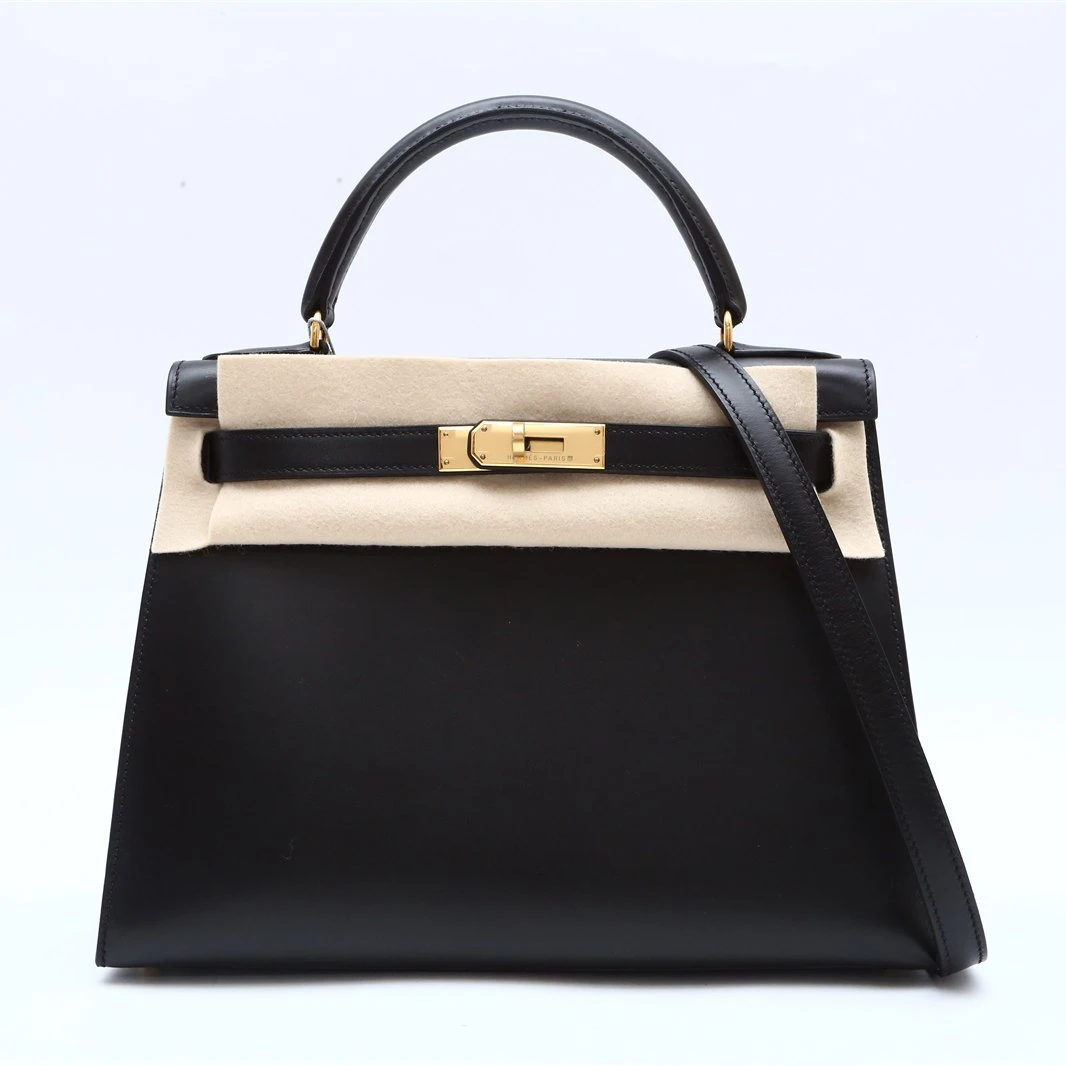 99新 Hermes/爱马仕 小花柳P224931178 Kelly28 框A 金扣