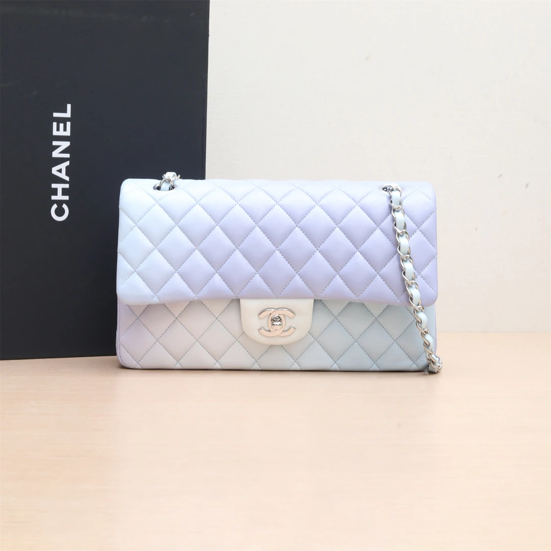 99新 Chanel/香奈儿 小花柳P244378020 CF 中号 渐变色 芯片