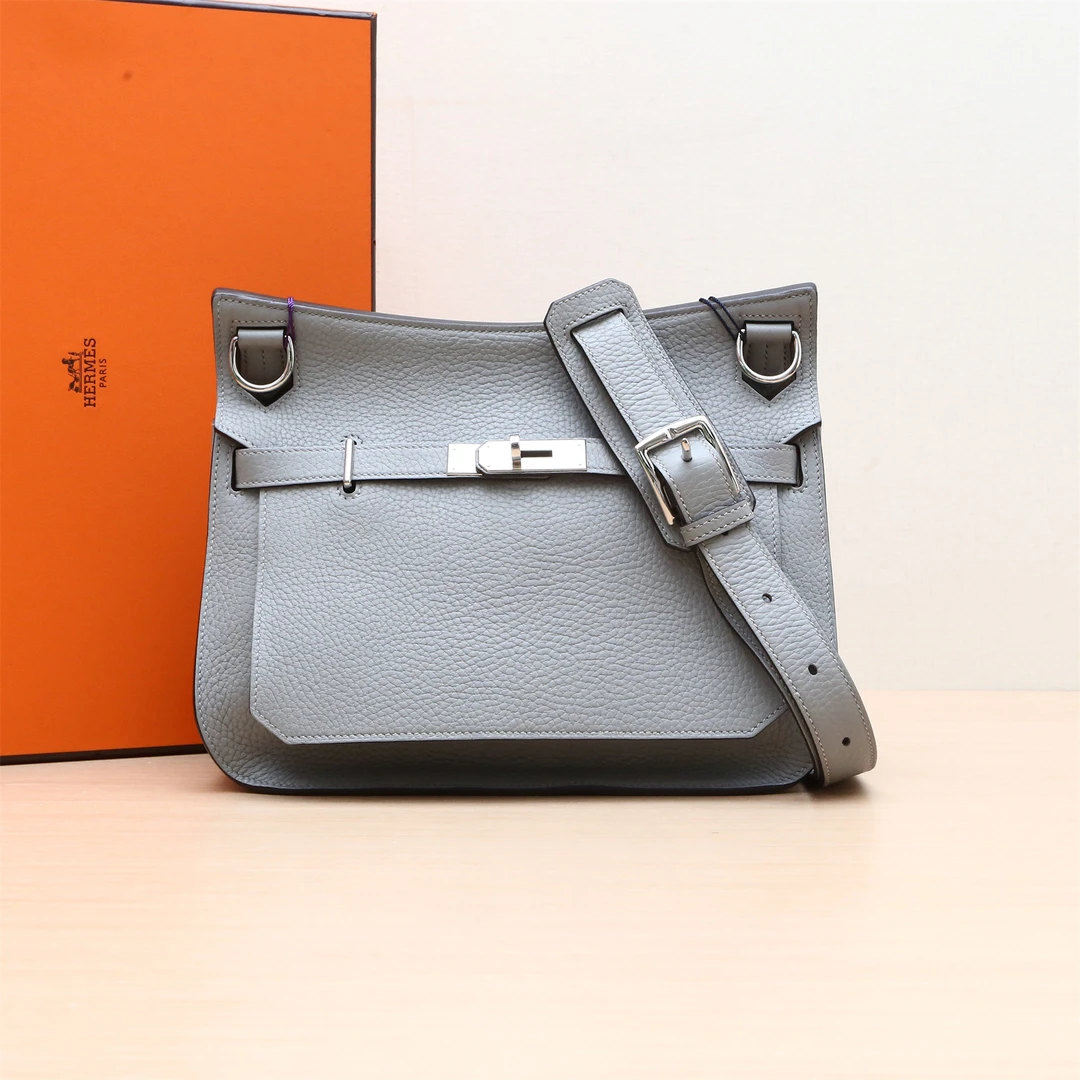 99新 Hermes/爱马仕 小花Jerry P234346695 吉普赛 28 海鸥灰X刻