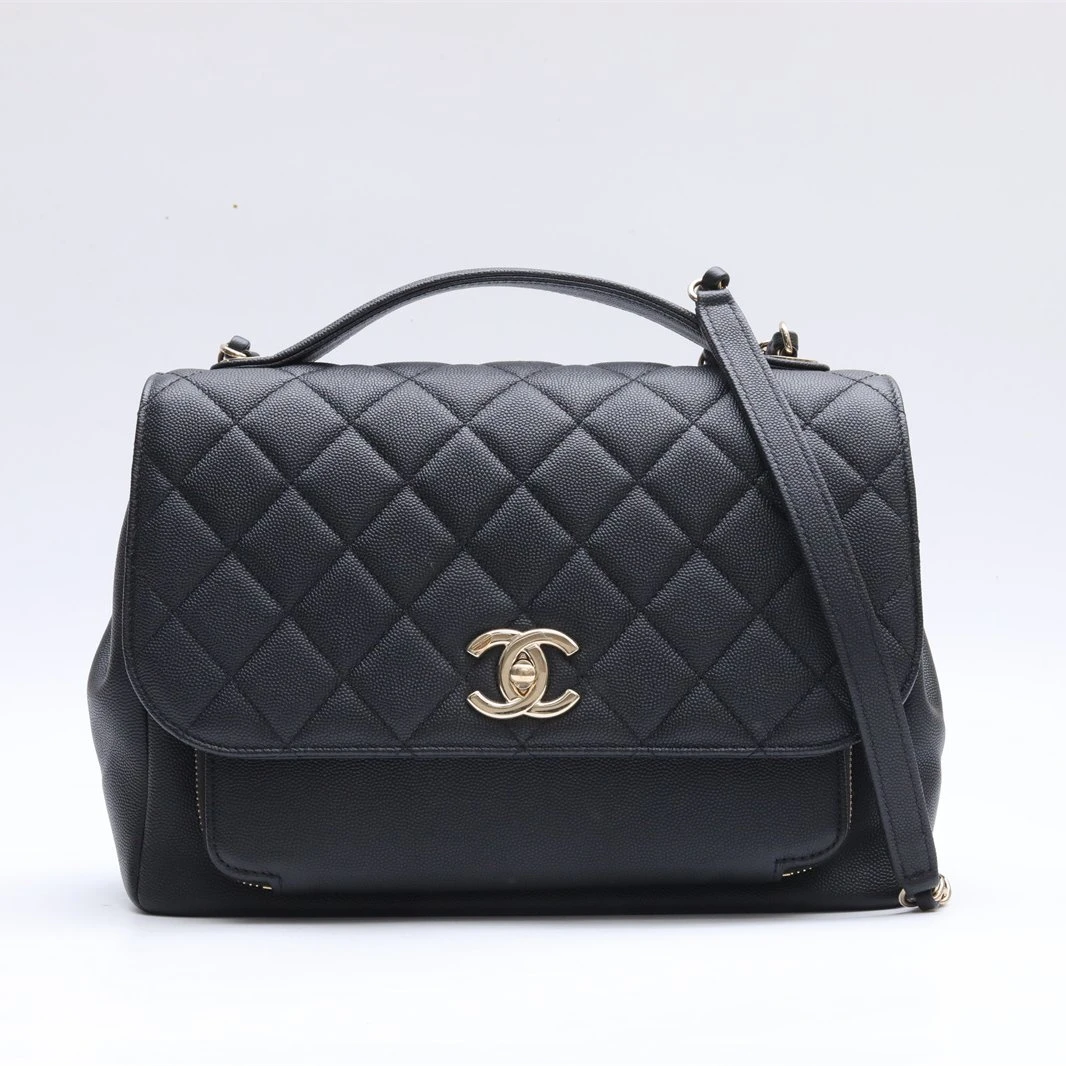 99新 Chanel/香奈儿 小花Jerry P234346661邮差包 配手柄大号28开