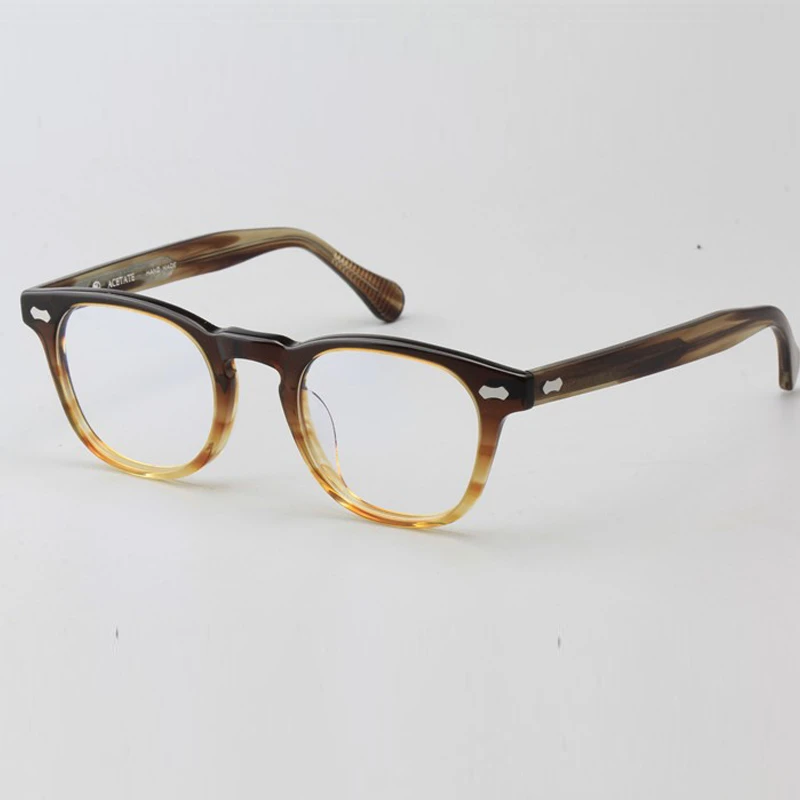 日系眼镜近视眼镜框男复古板材眼镜架黑框配蓝光变色眼睛6193