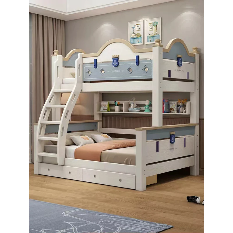 全实木上下床樱桃木高低床小户型双层床经济型双人床子母床儿童床