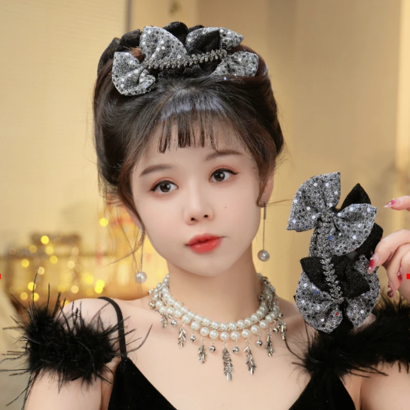 （凛冬）F3936加大蝴蝶结在逃公主头发夹气质百搭时尚抓夹鲨鱼夹女
