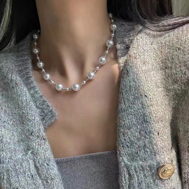 铜合金仿珍珠项链 （珠珠链）B31542珍珠项链气质时尚百搭轻奢个性