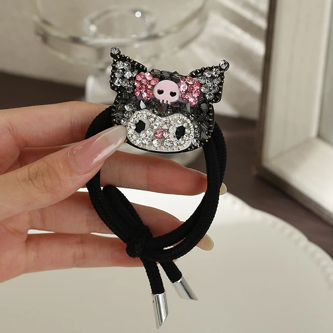 （库洛米）新款可爱库洛米发绳少女头绳卡通镶钻网红发饰发圈发饰女