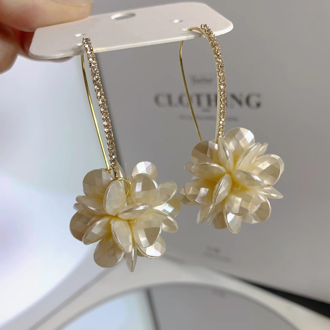 铜合金耳饰 （立体花朵）A31783高级感耳钉巴洛克风格耳饰高定饰品