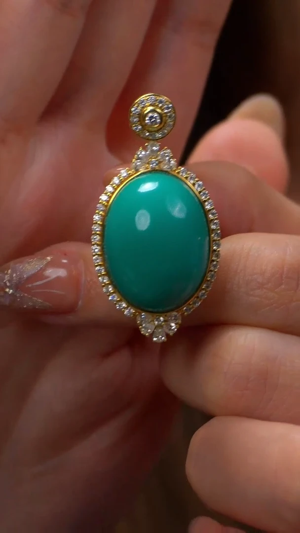 【闪购商品】绿松石多戴款18K金镶嵌地狱色