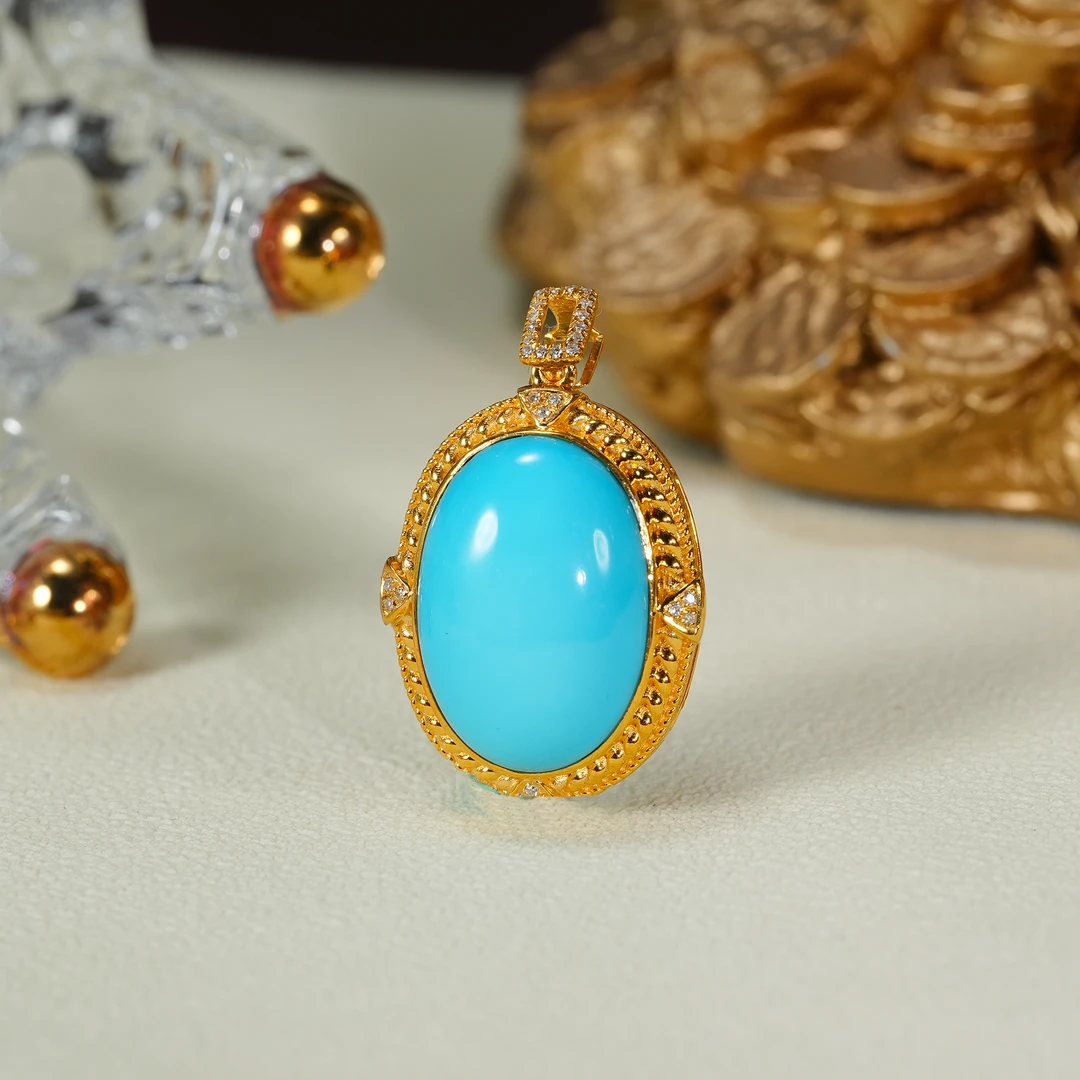 【婧婧精选】臻品 · 高品绿松18k金吊坠 不含链 多样性发其一