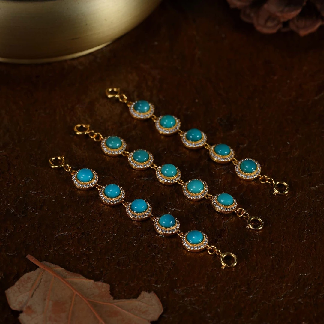 【婧婧精选】臻品  绿松DIY延长链旦面满钻 百搭款 多样性发其一