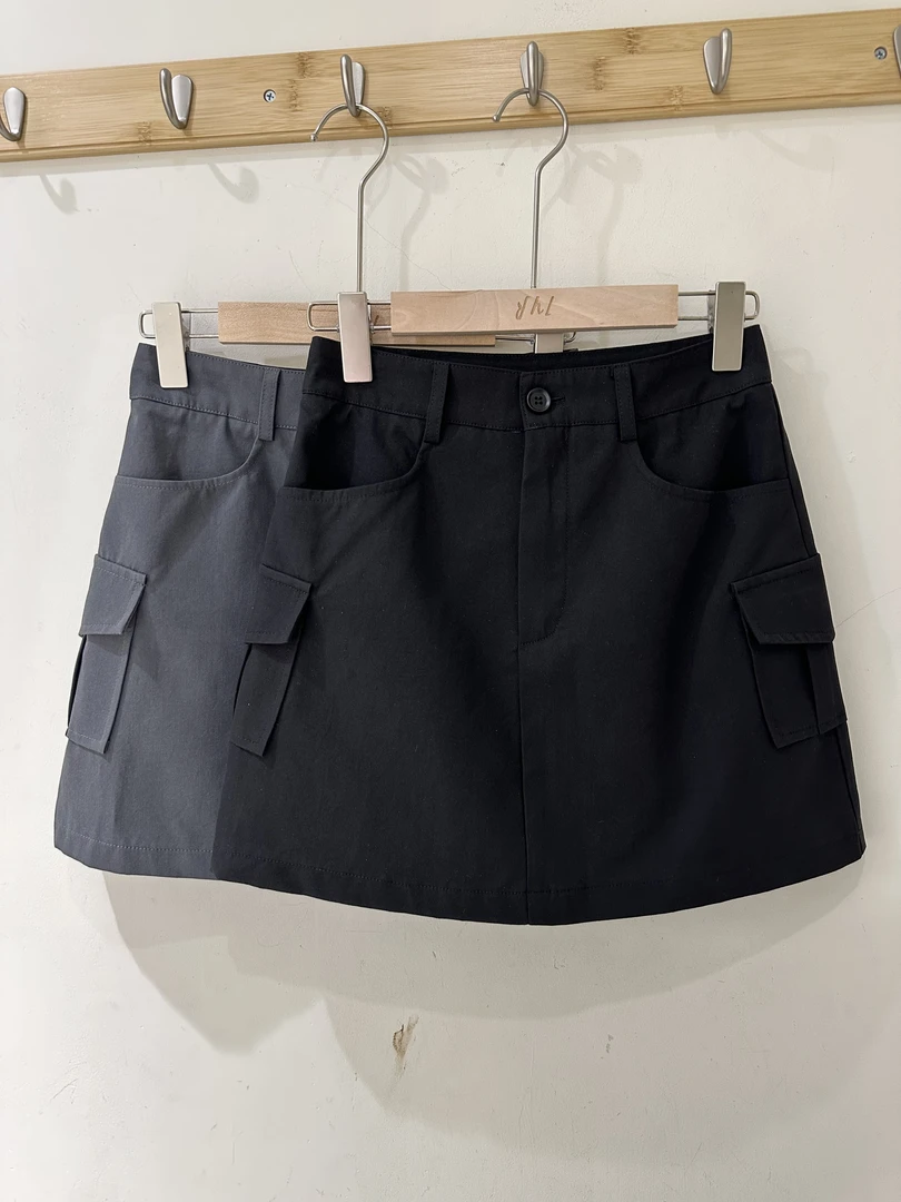 YHL定制韩版时尚工装短裙女甜辣防走光A字半身裙百搭简约包臀女裙