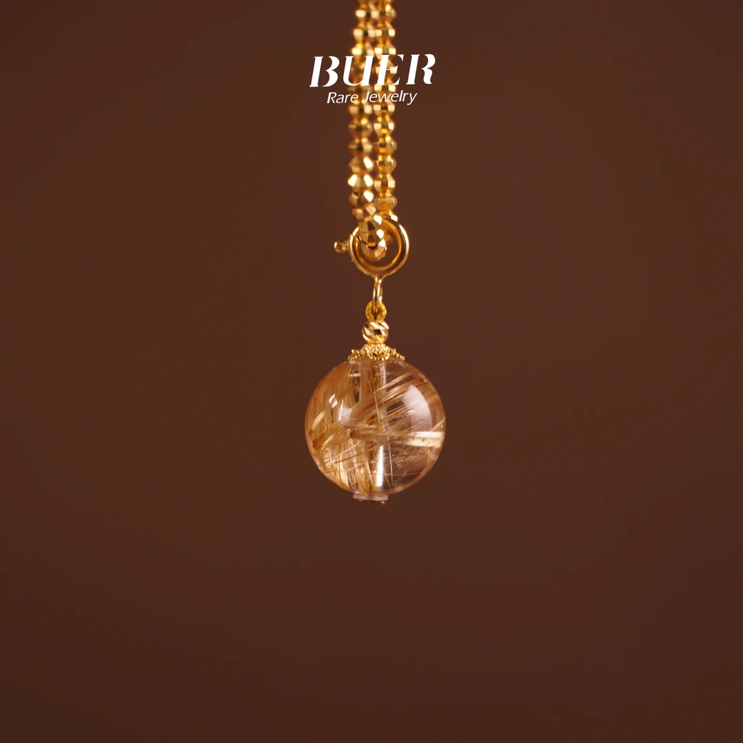 【不二】钣钛水晶18K金吊坠/滴溜10mm+(不含链)