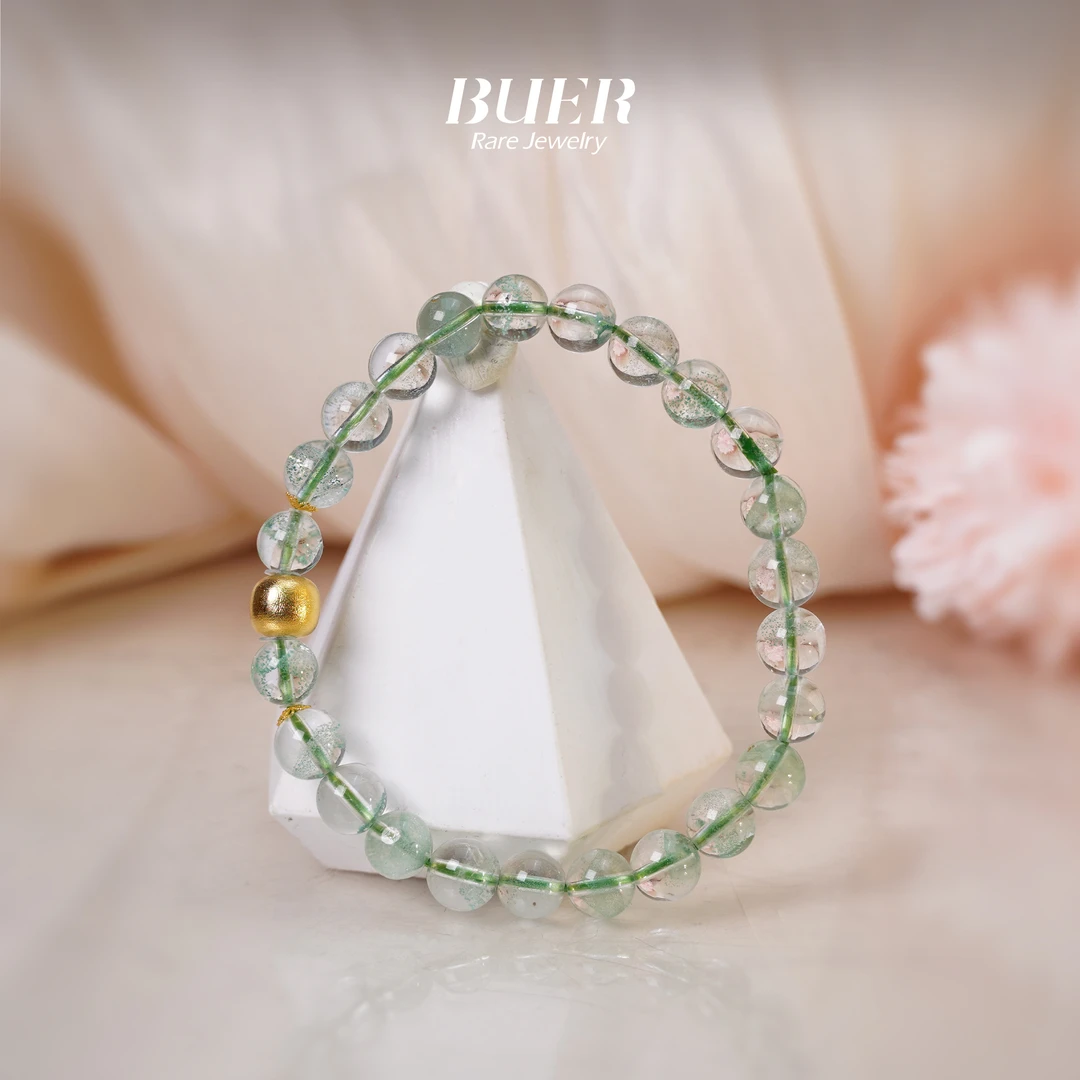 【不二】翡 翠幽灵18k金DIY手串7mm+