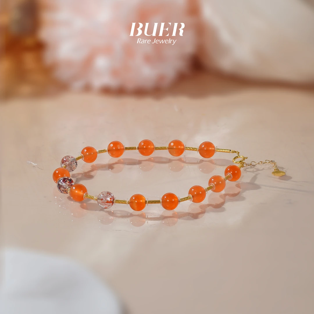 【不二】南红18k金DIY手链5mm+