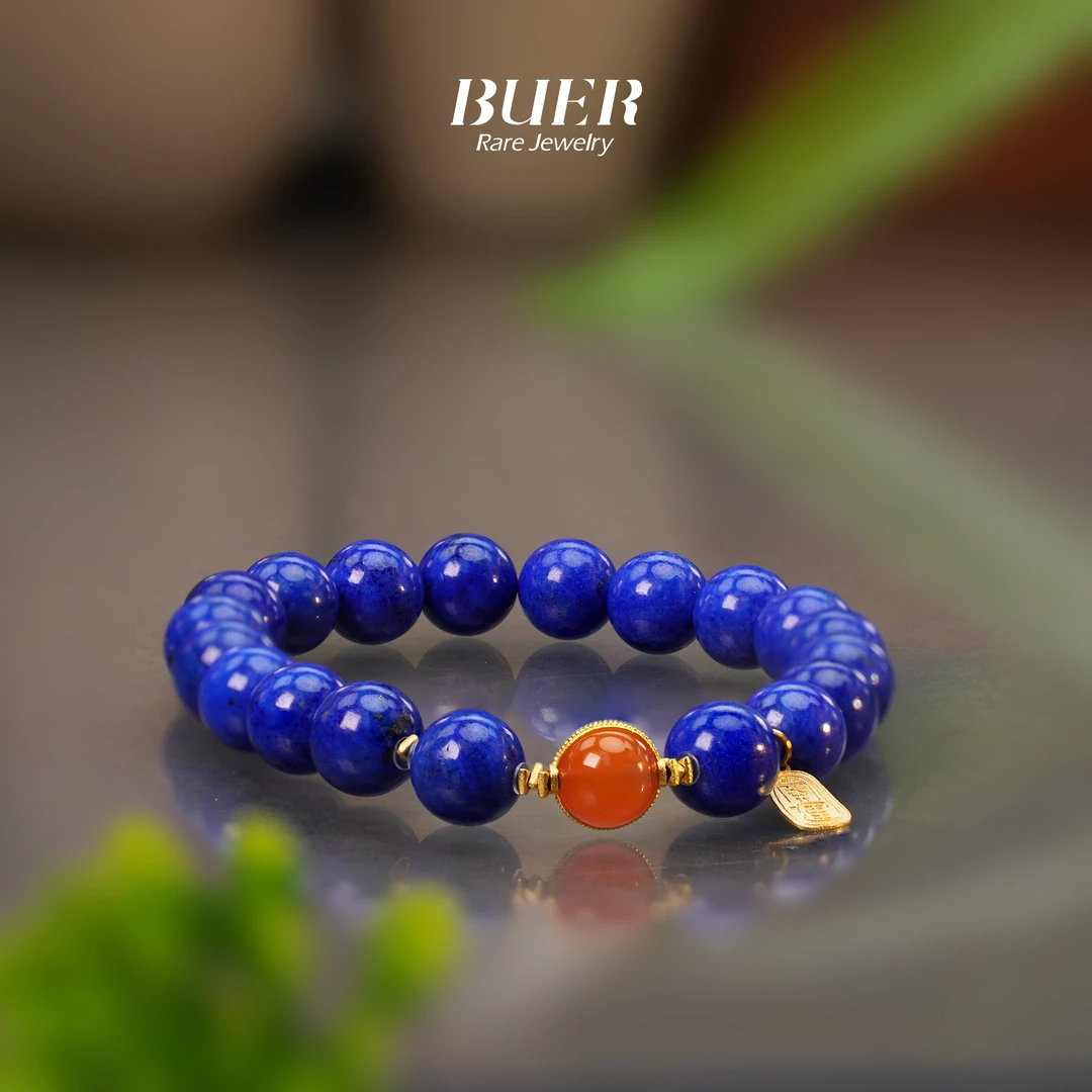 【不二】青金石18K金DIY单圈手串9mm+