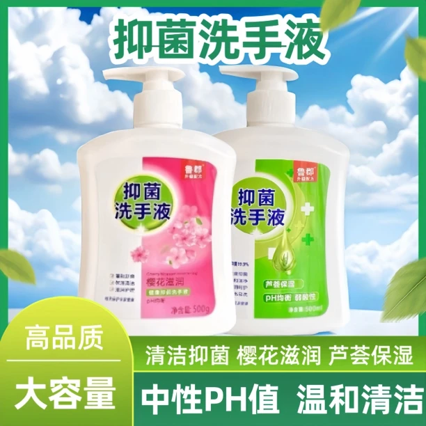 樱花洗手液樱花芦荟馨香卫生间按压瓶家用护理持久瓶装花香