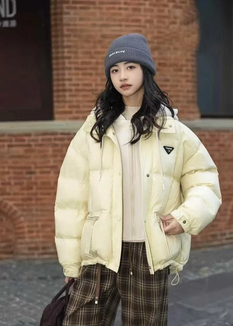 【丫丫童品】YYTz时尚出众三角标假两件加棉加厚棉衣冬日新潮流F553